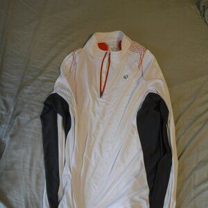 Pearl Izumi Elite In-R-Cool Mens White 1/4 Zip Pullover Size XL Long Sleeve